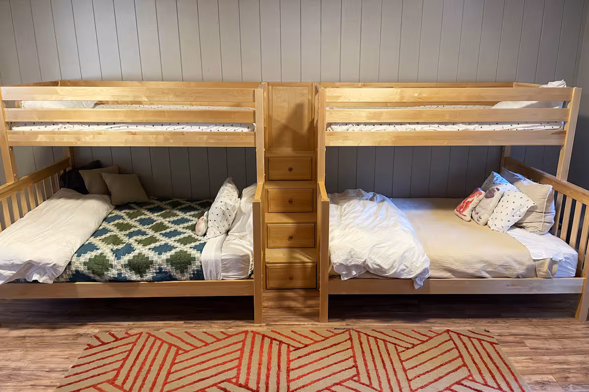 Bunk room at private retreat